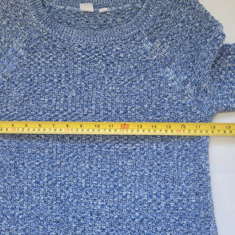 Gap Womens Pullover Sweater Medium Blue Long Sleeve Round Neck Cotton - Picture 4 of 8